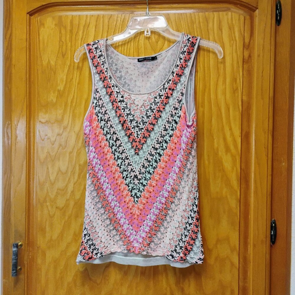 Nic & Zoe knit top size large